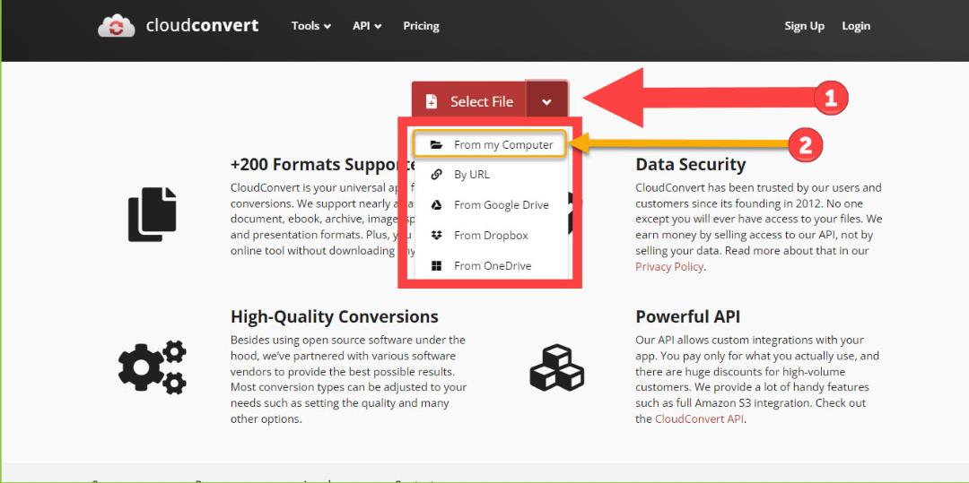 تبدیل heic به jpg در CloudConvert