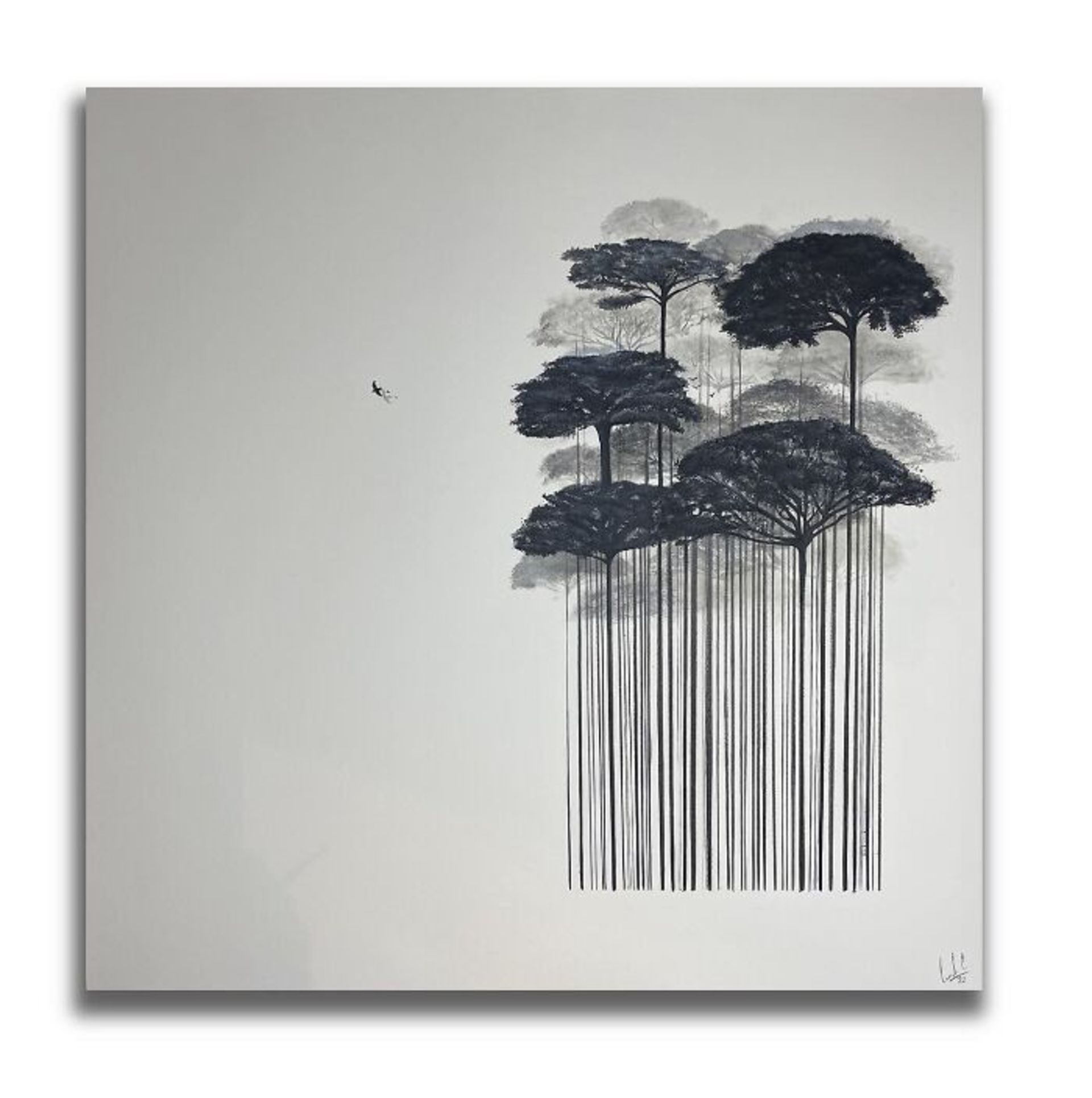 نقاشی درخت‌های چتری 