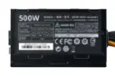 نمای پنل کناری پاور کامپیوتر کولر مستر ELITE 500W V3 با توان 500 وات با نمایش برچسب اطلاعات