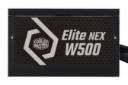 نمای پنل کناری پاور کامپیوتر کولر مستر ELITE NEX White W500 230V با توان 500 وات با نمایش لوگو