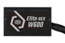 نمای پنل کناری پاور کامپیوتر کولر مستر ELITE NEX White W600 230V با توان 600 وات با نمایش لوگو