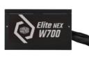 نمای پنل کناری پاور کامپیوتر کولر مستر ELITE NEX White W700 230V با توان 700 وات با نمایش لوگو و کابل‌ها