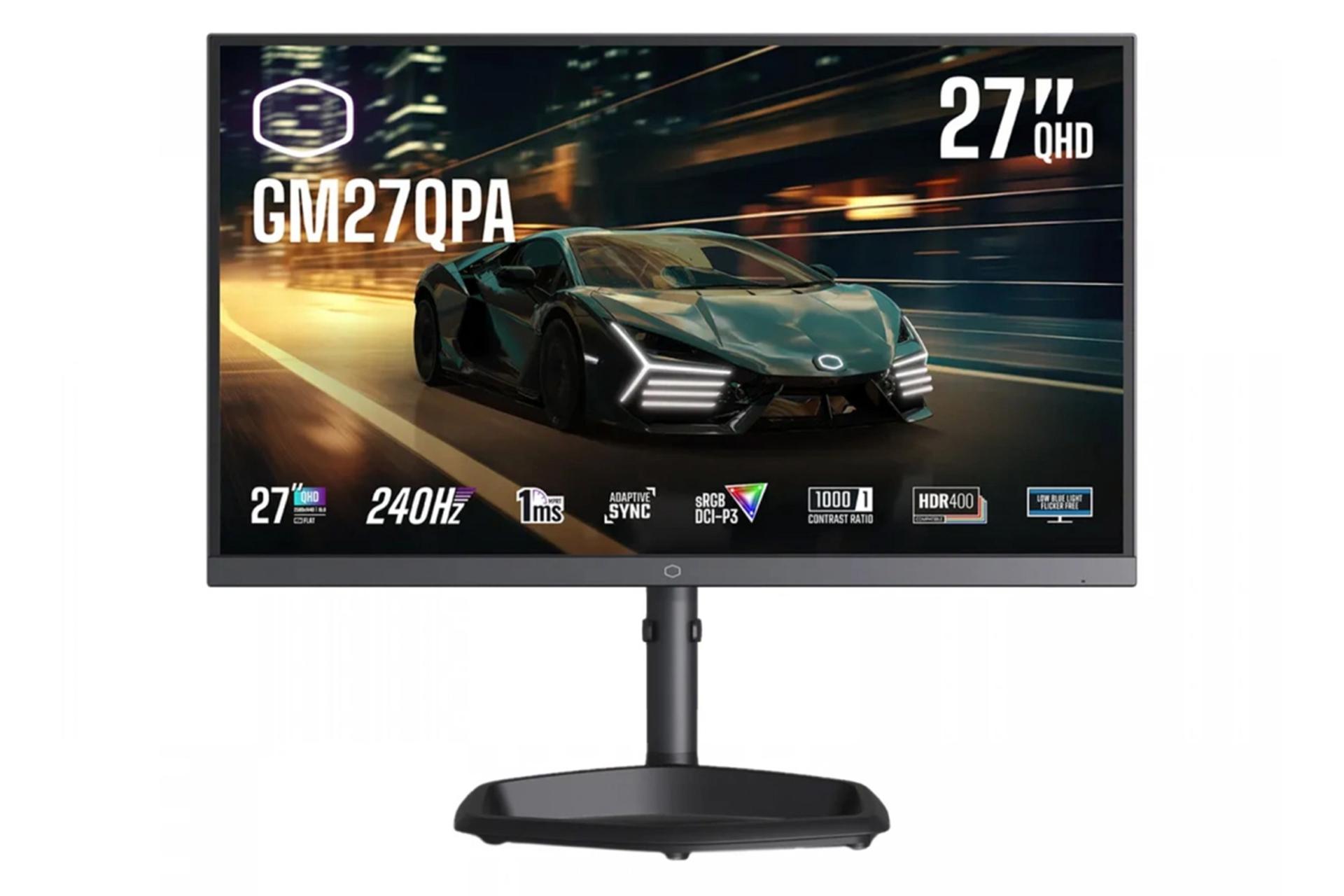 مانیتور کولر مستر 27 اینچ مدل GM27QPA نمای جلو