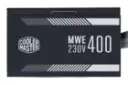 نمای پنل کناری پاور کامپیوتر کولر مستر MWE 400 WHITE 230V V2 با توان 450 وات با نمایش لوگو