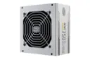 نمای نیمرخ پاور کامپیوتر کولر مستر MWE Gold 750 V2 ATX 3.0 White Edition با توان 750 وات با نمایش فن، لوگو و پنل کناری