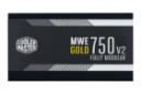 نمای پنل کناری پاور کامپیوتر کولر مستر MWE Gold 750 V2 ATX 3.1 با توان 750 وات با نمایش لوگو