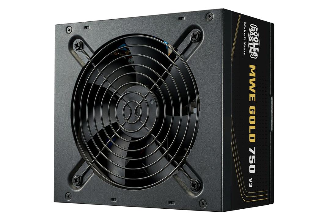 ابعاد و اندازه پاور کامپیوتر کولر مستر MWE Gold V3 ATX 3.1 Non-Modular Series با توان 750 وات