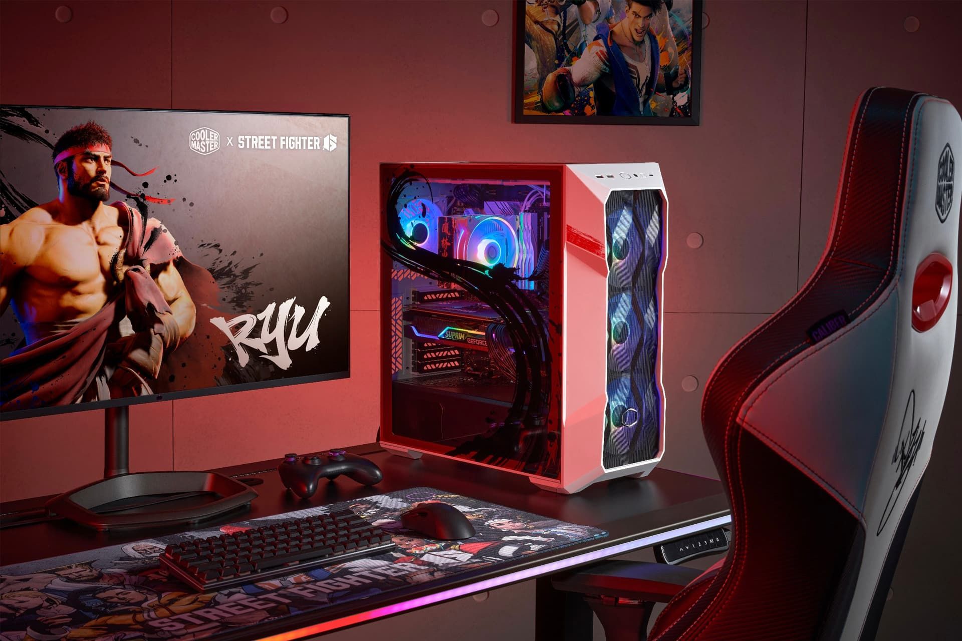 کیس و مانیتور لوازم جانبی کولر مستر استریت فایتر ۶ قرمز