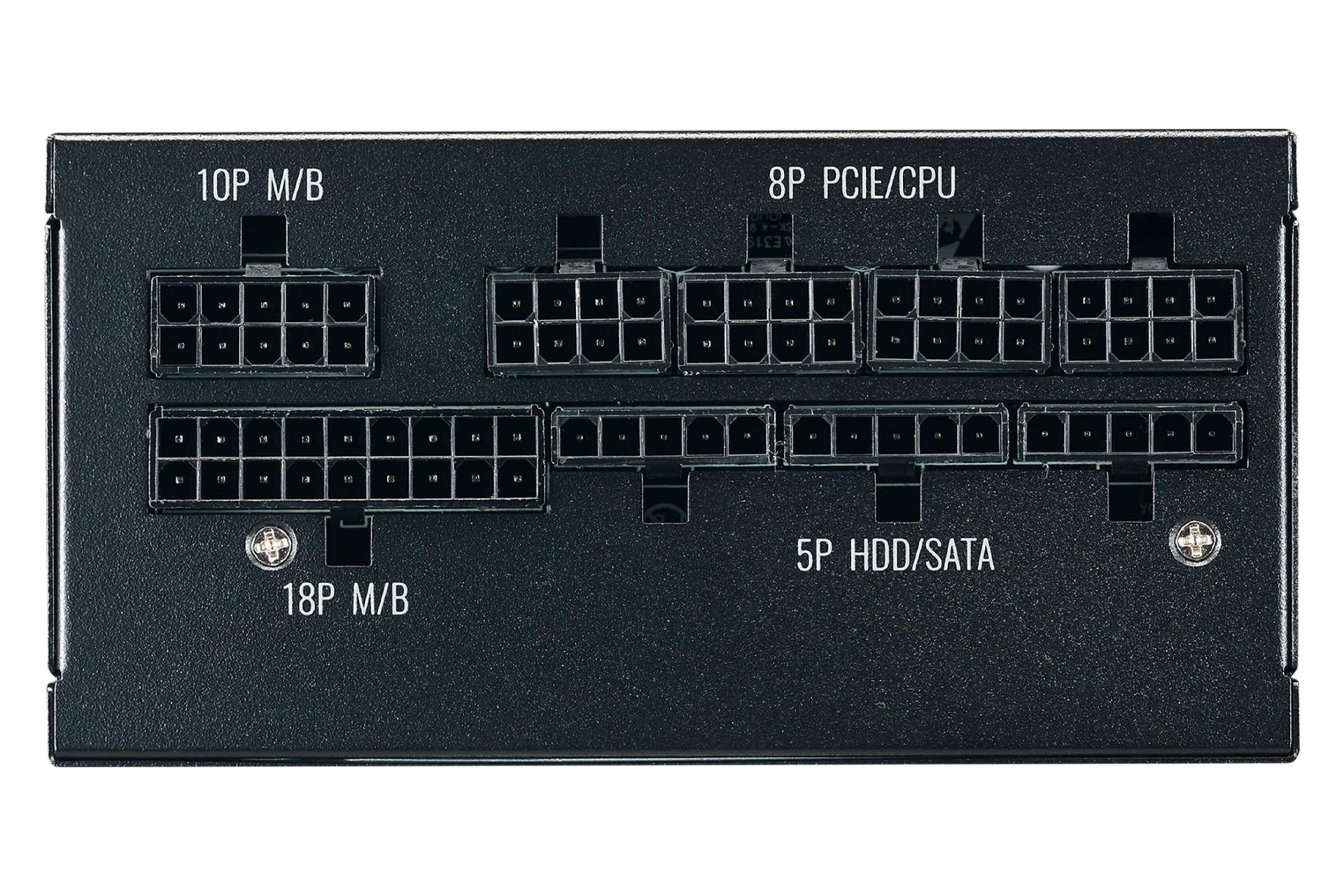 کانکتور و اتصال پاور کامپیوتر کولر مستر V750 SFX Gold با توان 750 وات