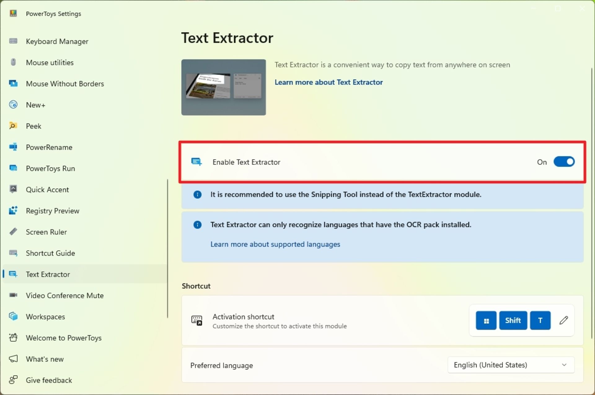 فعال کردن قابلیت Text Extractor در پاورتویز