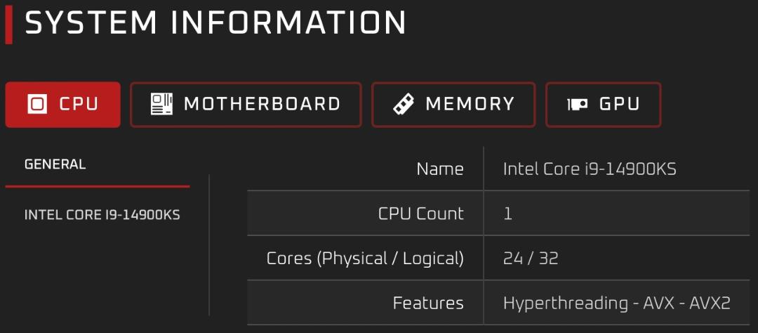 مشخصات پردازنده اینتل Core i9-14900KS