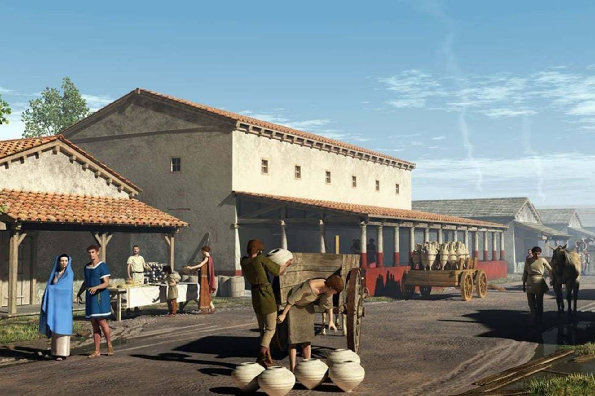 تصویرسازی از خیابانی در شهر باستانی  کریووالوم