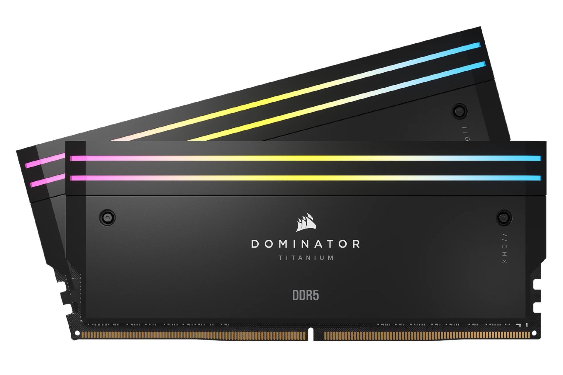 رم کورسیر Corsair DOMINATOR TITANIUM RGB 32GB (2x16) DDR5-6600 CL32