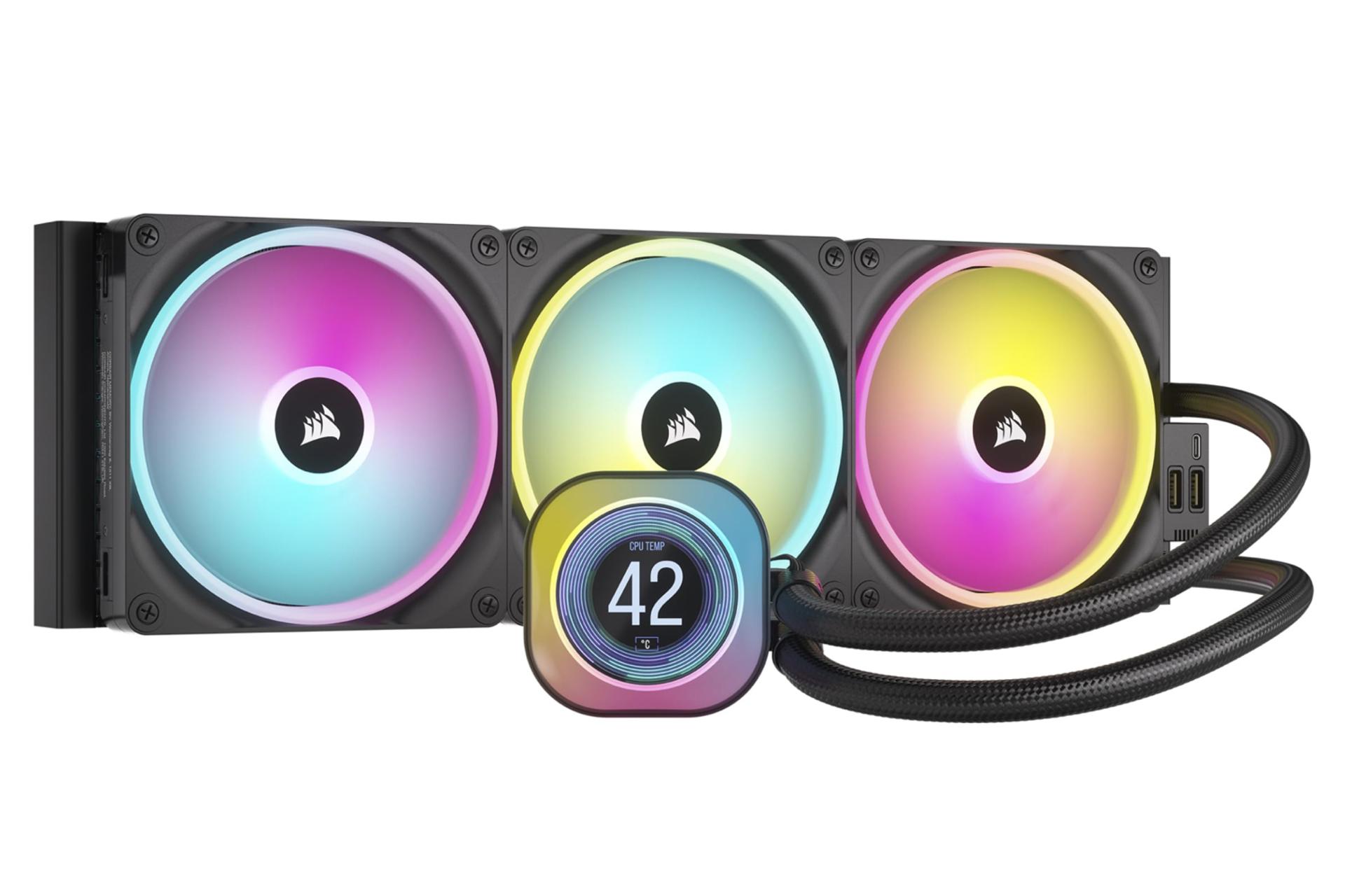 خنک کننده مایع کورسیر iCUE LINK H170i LCD رنگ مشکی