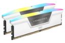 نمای کناری رنگ سفید رم کورسیر Corsair VENGEANCE RGB 64GB (2x32) DDR5-6400 CL32