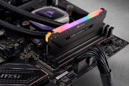 نمای نصب شده رم کورسیر Corsair VENGEANCE RGB PRO 16GB DDR4-3600 CL18