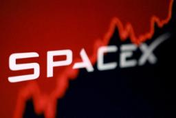 لوگو اسپیس ایکس ای آی / SpaceXAI با نمودار قرمز