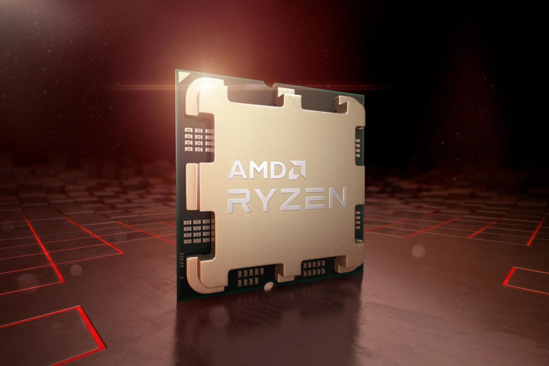 طراحی پردازنده AMD Ryzen با سطح طلایی رنگ