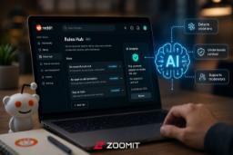 رابط کاربری ردیت با نمودار تحلیل هوش مصنوعی برای مدیریت محتوا