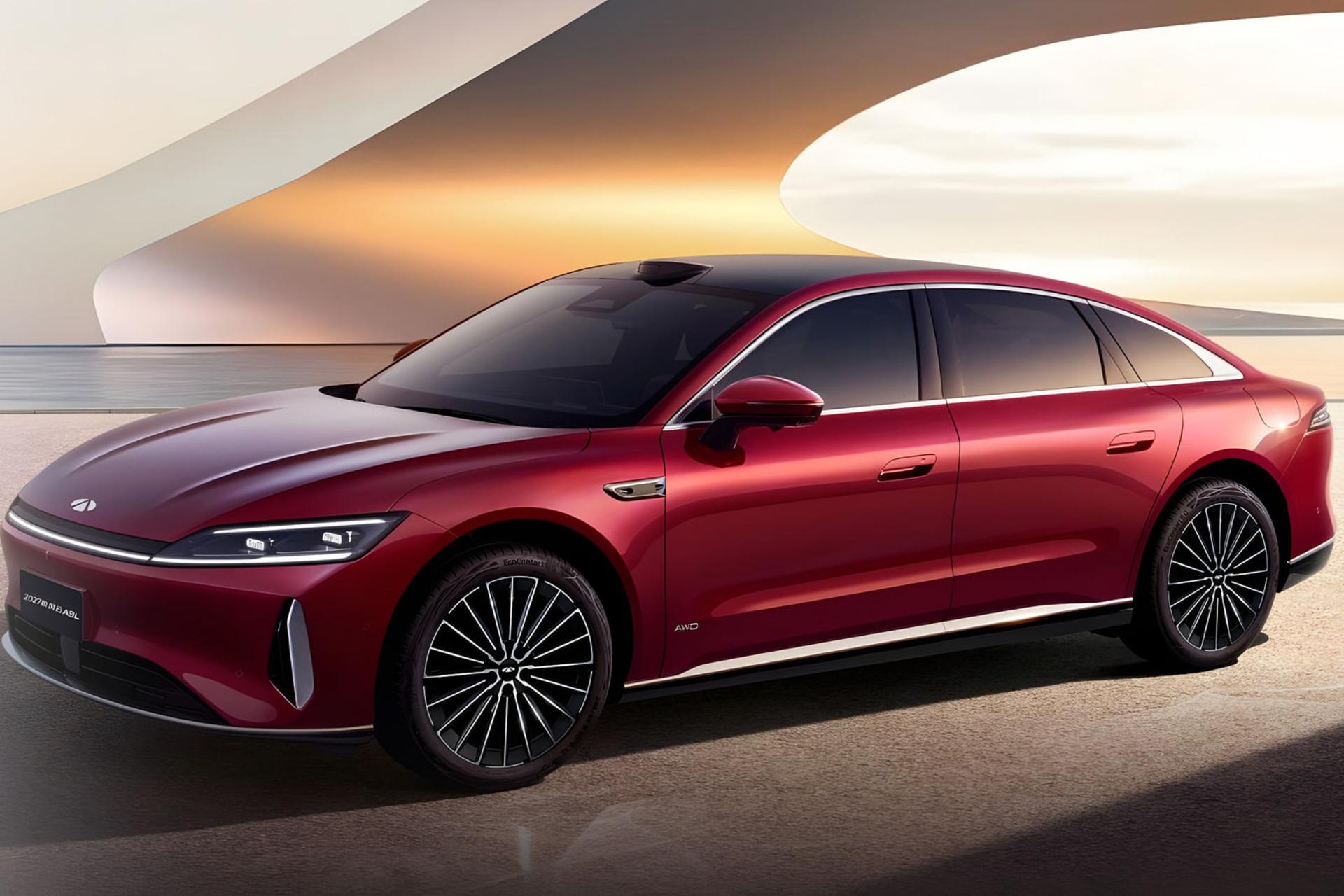 خودرو چری A9L (Chery A9L) مدل ۲۰۲۷ با رنگ قرمز در فضای باز