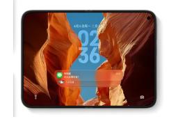 نمای صفحه نمایش گوشی تاشو شیائومی میکس فولد ۵ (Xiaomi Mix Fold 5) با پس‌زمینه صخره‌ای