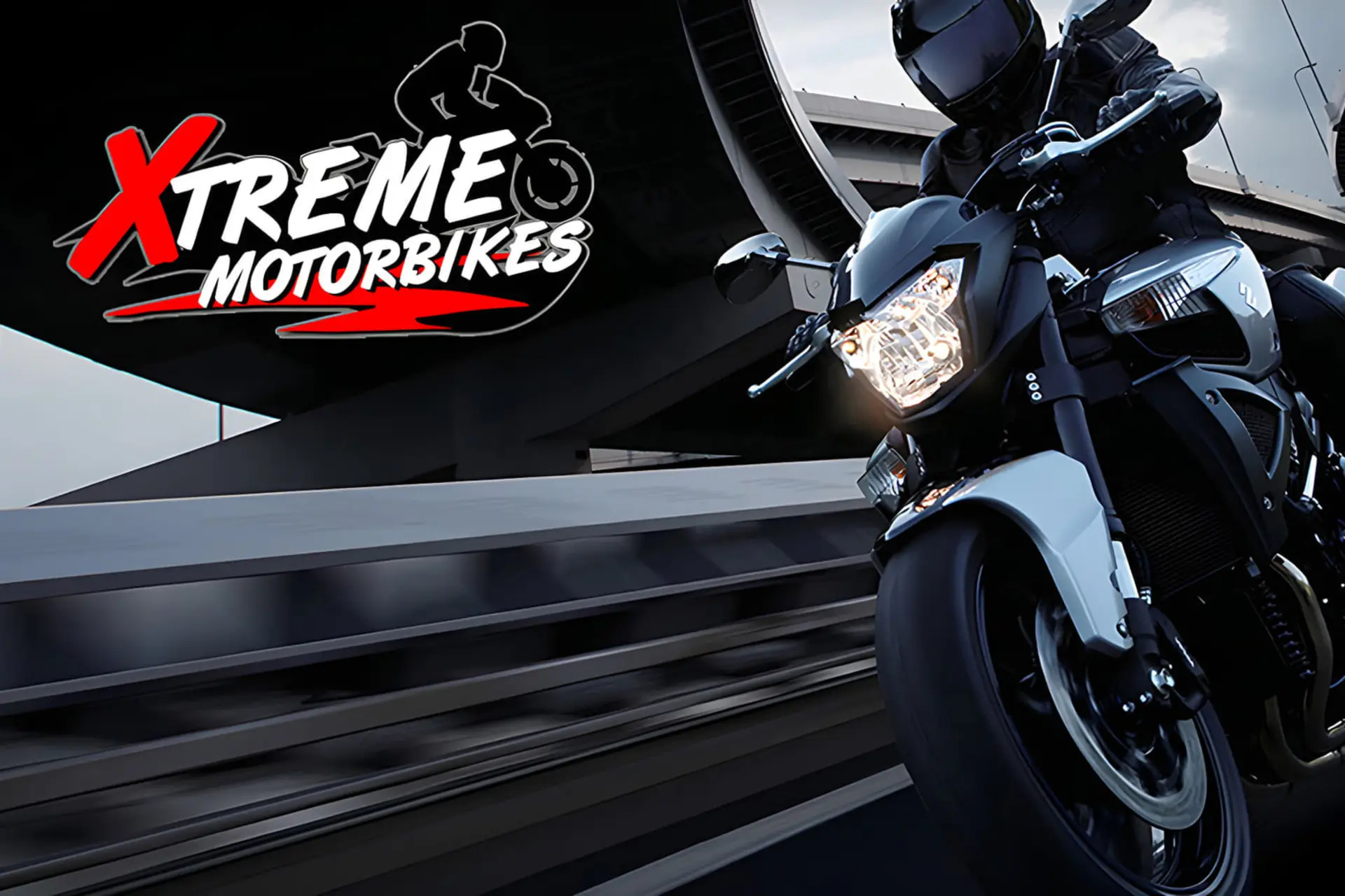 موتورسوار در حال حرکت با موتورسیکلت در بازی Xtreme Motorbikes