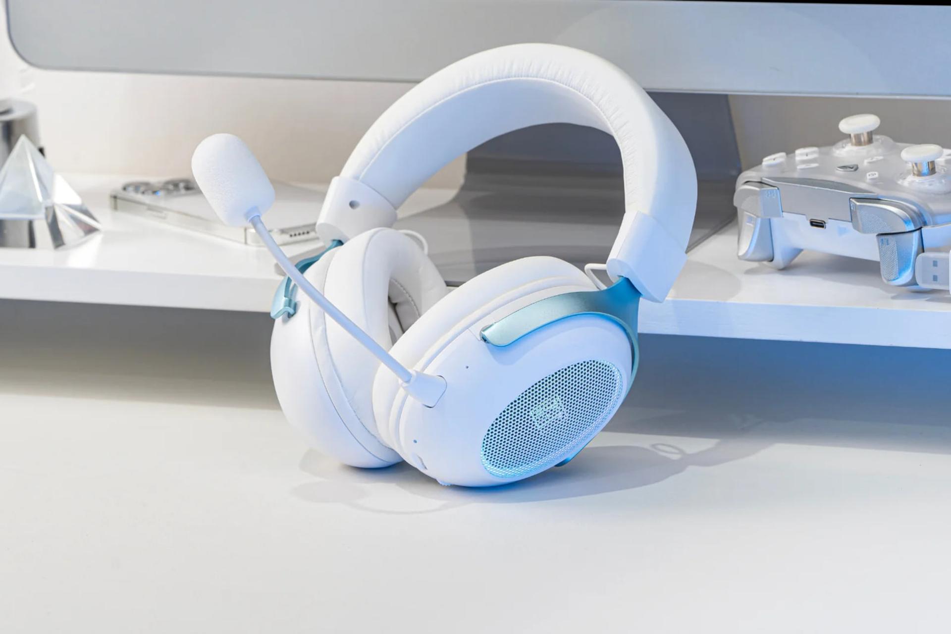 هدست گیمینگ Epomaker GX1 سفید با میکروفون بلند