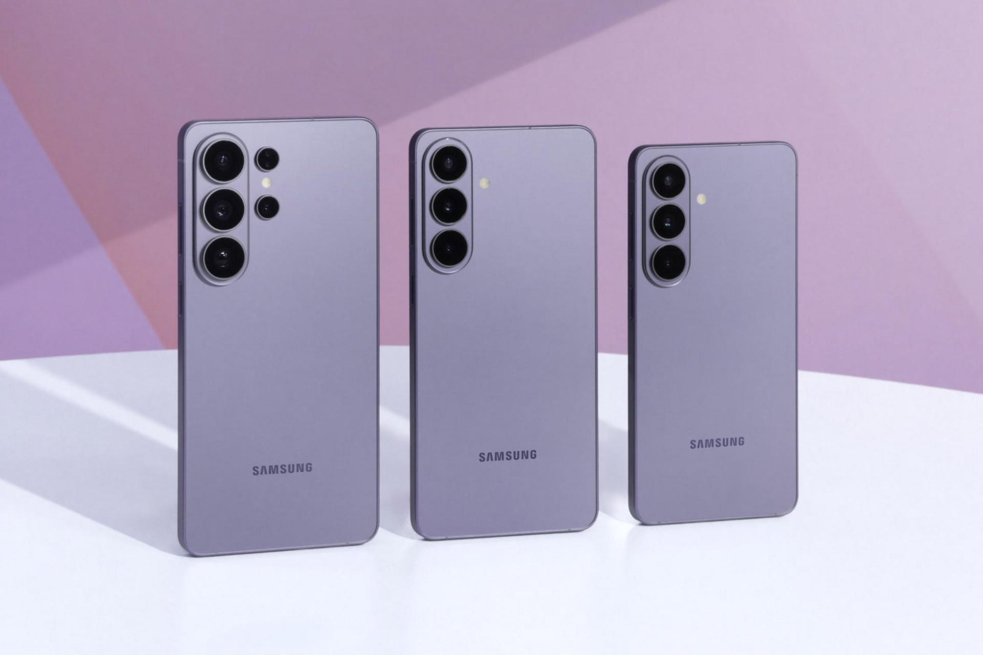 گوشی‌های سامسونگ (Samsung) سری گلکسی S26 با رنگ بنفش روشن