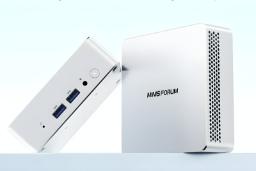 مینی پی‌سی Elite M2 با بدنه نقره‌ای و درگاه‌های USB