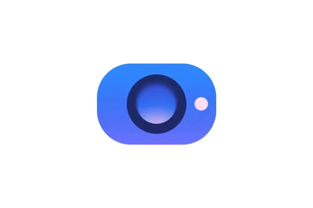 آیکون اپلیکیشن Desktop Camera گوگل با طرح لنز دوربین و طیف رنگی آبی