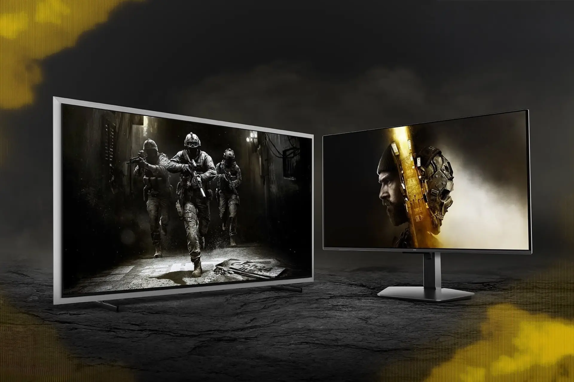 بازی Call of Duty: Modern Warfare 4 روی دو نمایشگر سامسونگ