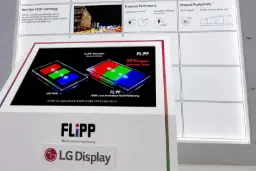 نمایشگر تکنولوژی FLiPP در نمایش ویژگی‌های پنل اولد شرکت ال‌جی