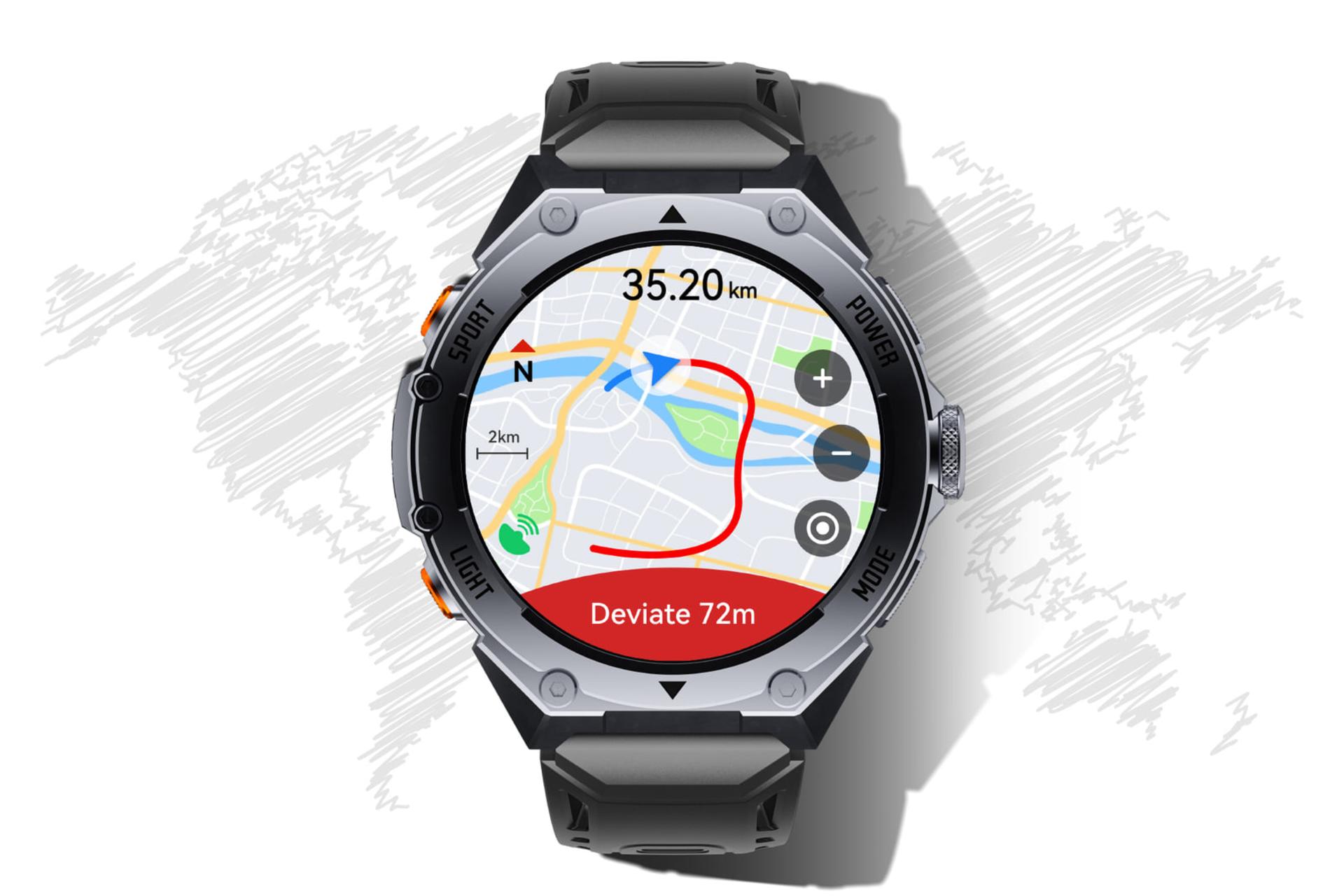 ساعت هوشمند گلوریمی (Gloryime) GX Running با نمایش نقشه و مسیر GPS
