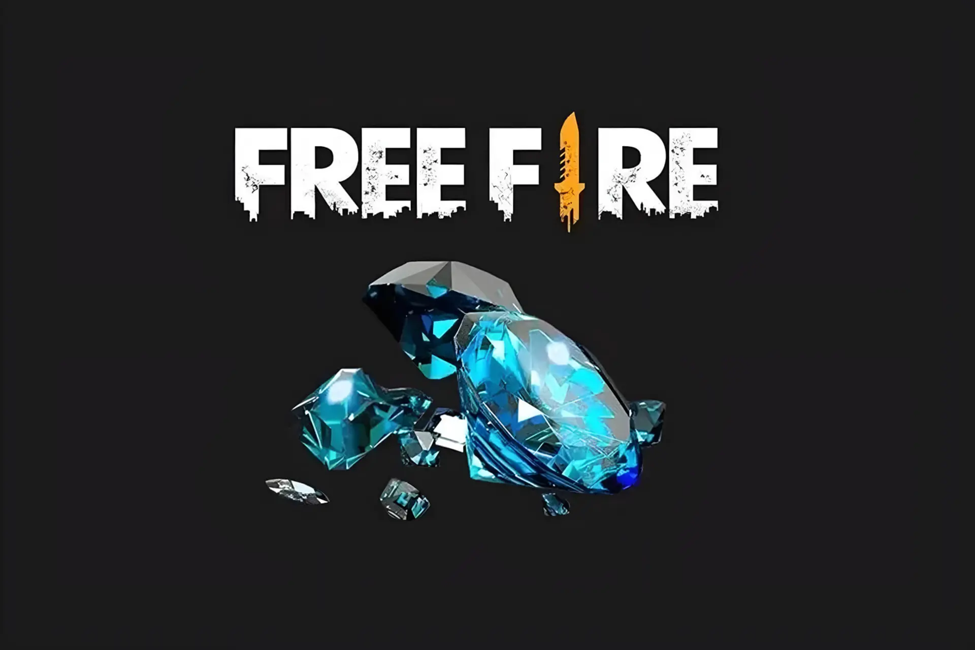 الماس‌های درخشان بازی فری فایر (Free Fire) در کنار لوگوی این بازی