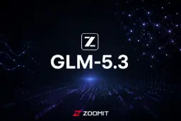 لوگوی GLM-5.3 روی پس‌زمینه شبکه عصبی و داده‌های دیجیتال