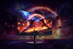 مانیتور گیمینگ سامسونگ مدل Odyssey G6 با نمایش صحنه نبرد در فضا