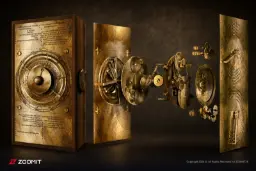 قطعات چرخ‌دنده و مکانیسم داخلی دستگاه آنتی‌کیترا بدنه برنزی