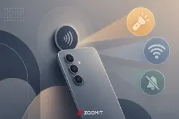برچسب NFC (NFC Tag) در کنار گوشی سامسونگ برای خودکارسازی دستورات