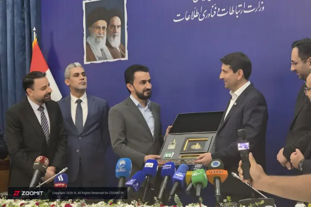 رونمایی از تمبر مشترک «منشور کوروش و قانون حمورابی»/ وزیر ارتباطات عراق: تکنولوژی‌های بومی ایران را دریافت می‌کنیم