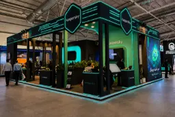 بنگاه نمایشگاهی شرکت رَسیس پردازش (Rasiss Processing) با لوگوی کاسپرسکی (Kaspersky)