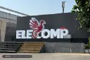 لوگوی نمایشگاه ELECOMP 2026 با نماد ققنوس قرمز و متن سفید