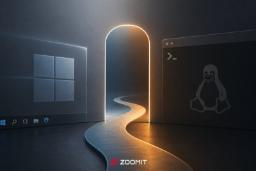 نمای مفهومی از مسیر عبور از محیط ویندوز به سیستم‌عامل لینوکس (Linux)