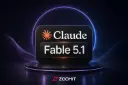 لوگوی هوش مصنوعی Claude Fable 5.1 (Claude Fable 5.1) روی یک پایه در پس‌زمینه تیره
