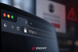 نماد قفل و پروتکل https در نوار آدرس مرورگر وب