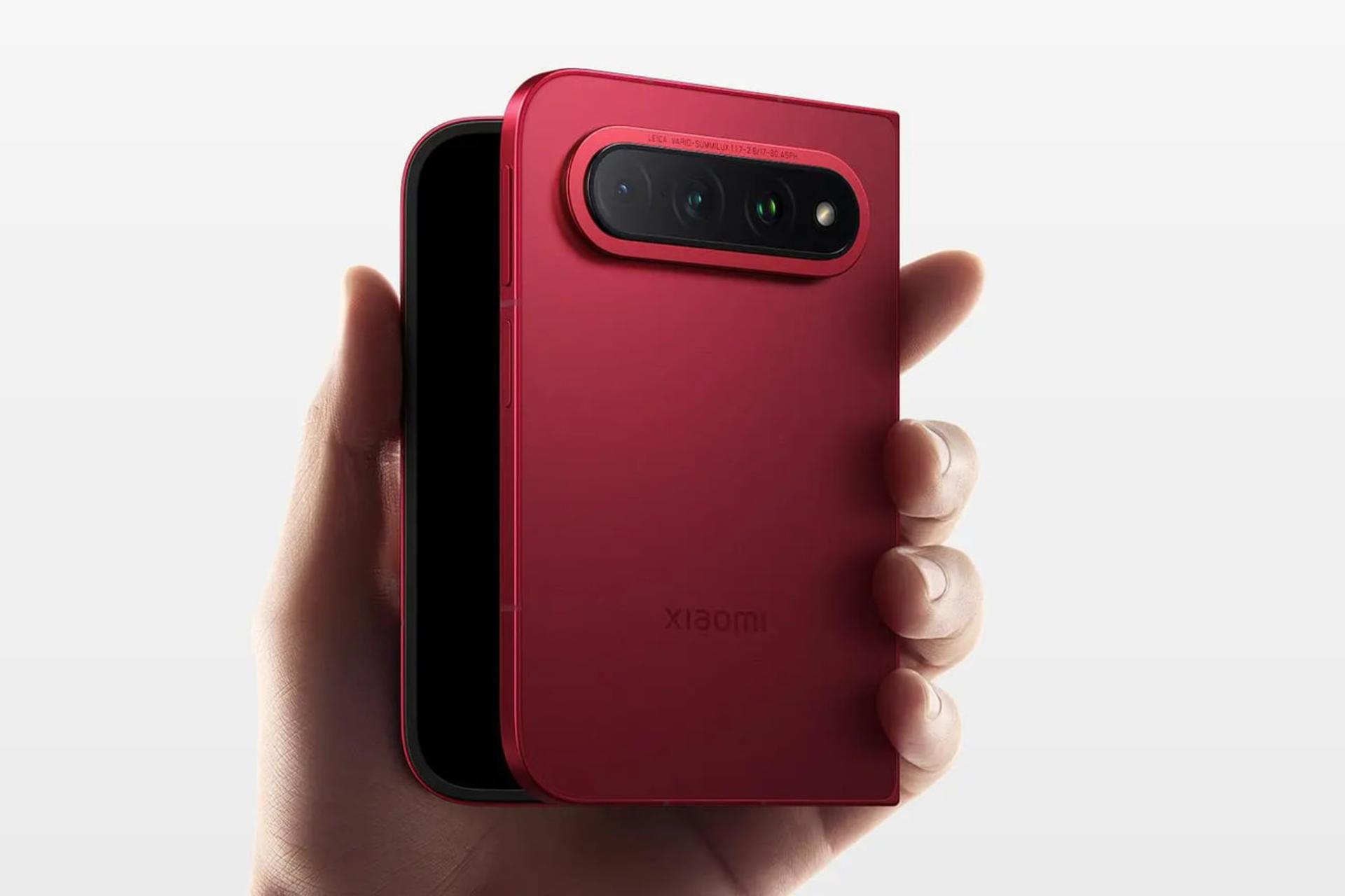 گوشی تاشو شیائومی ۱۸ فولد (Xiaomi 18 Fold) با بدنه رنگ گیلاسی