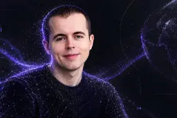جیکوب پاچوکی، دانشمند ارشد OpenAI  در پس‌زمینه‌ای دیجیتال و انتزاعی