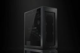 کیس کامپیوتر با پنل شیشه‌ای و قطعات داخلی برند AMD