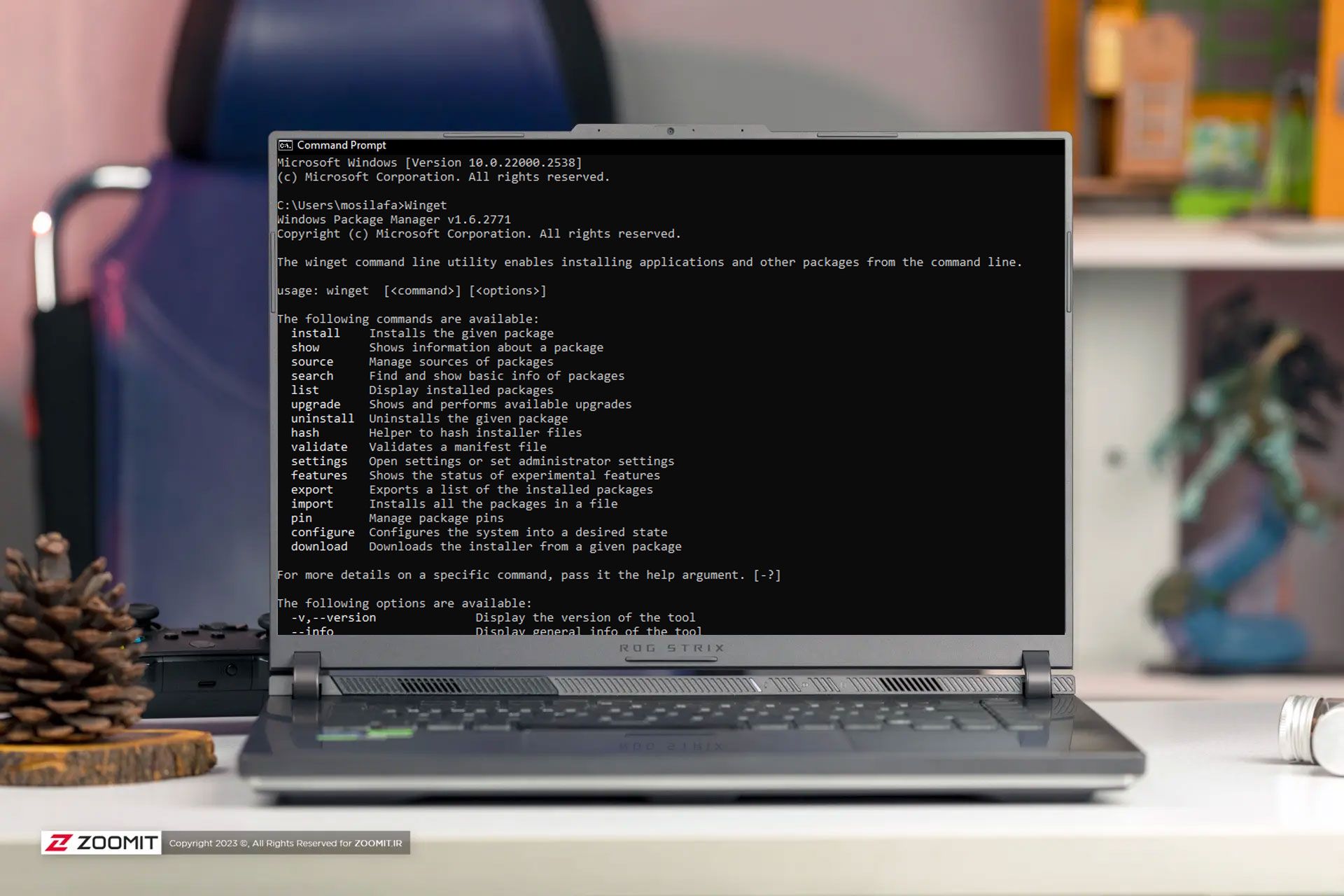 منوی CMD در لپ تاپ