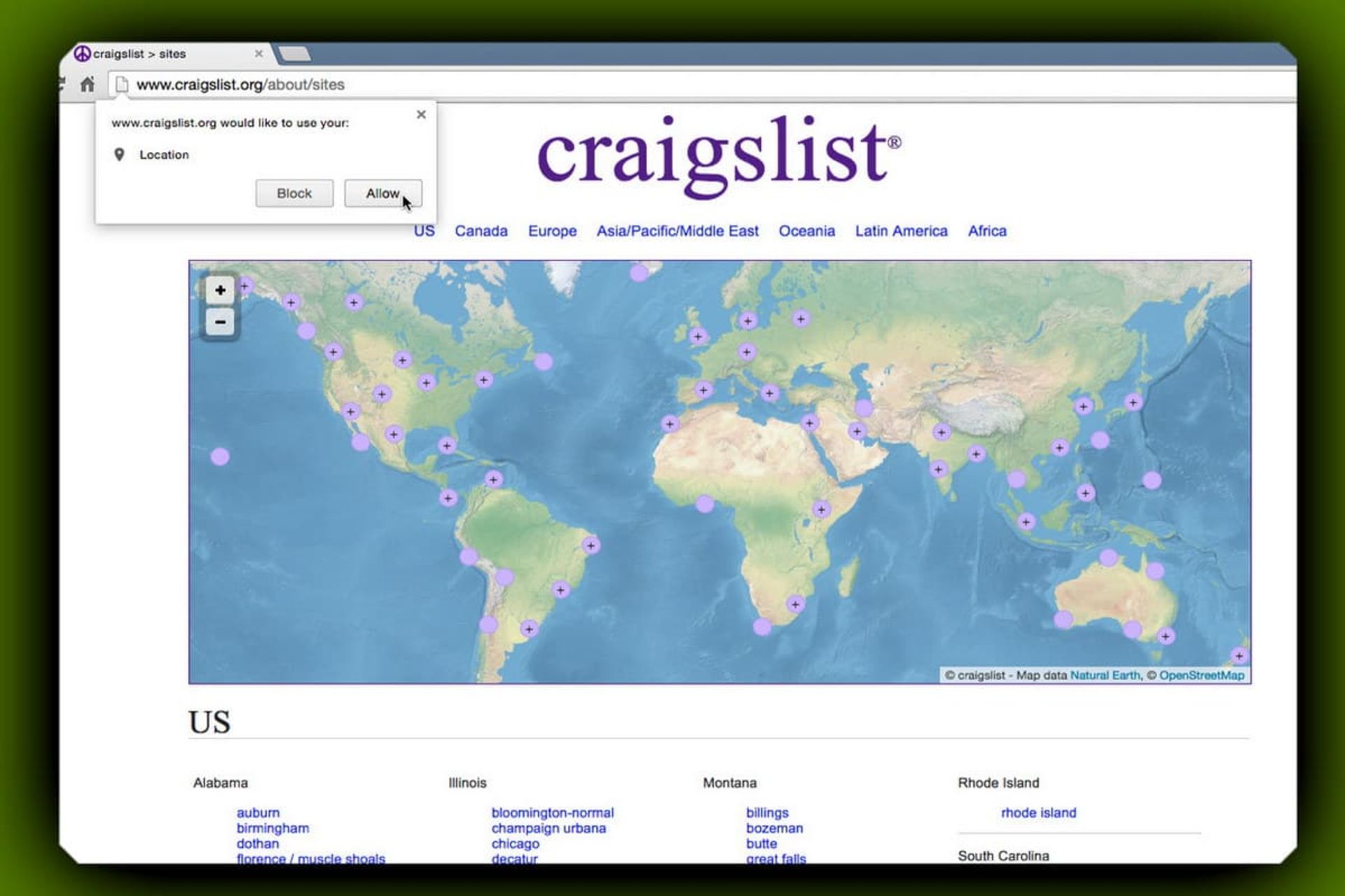 وبسایت Craigslist