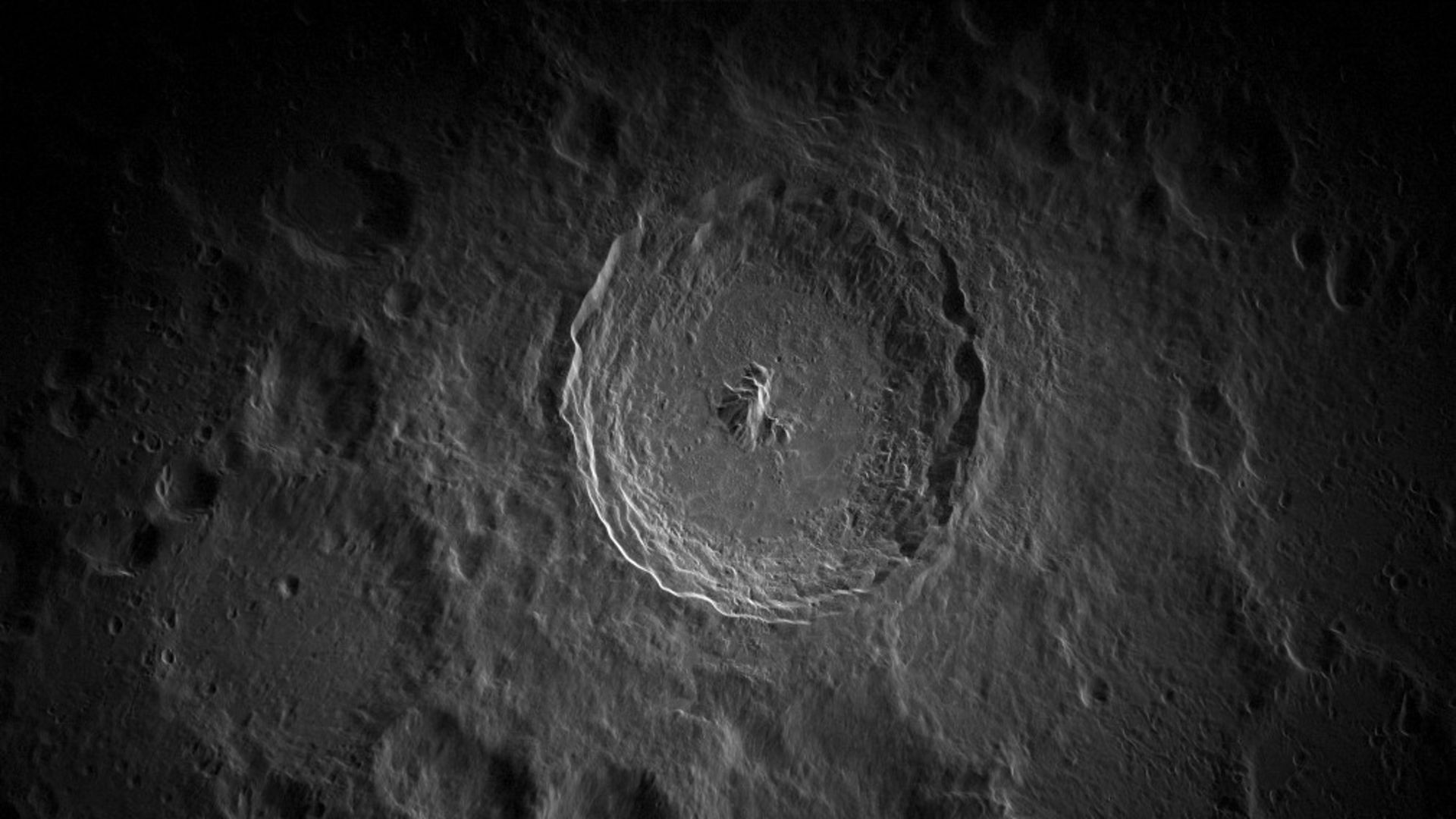 Moon impact crater